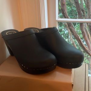 Black leather No. 6 clogs from shopbop